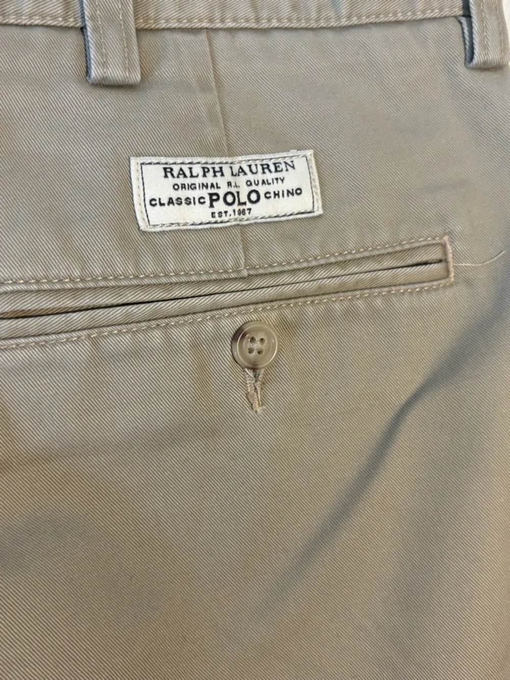 Polo Ralph Lauren Mens Size 36 Cotton Khaki Tan Chino Twill Preppy Shorts